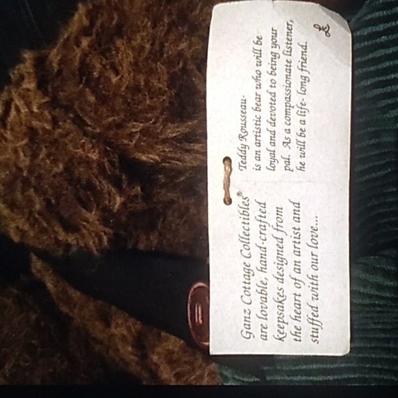 VINTAGE TEDDY ROUSSEAU  GANZ  Teddy Bear 🧸 PLUSH - Picture 8 of 16